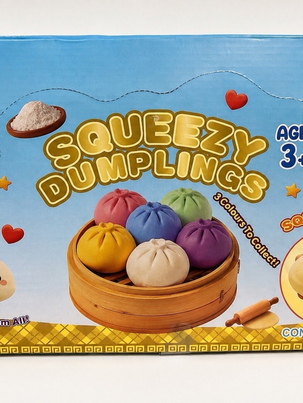 Squeezy Dumplings 12pc Full Case Mystery Squishy Sensory Fidget Steamer Toys